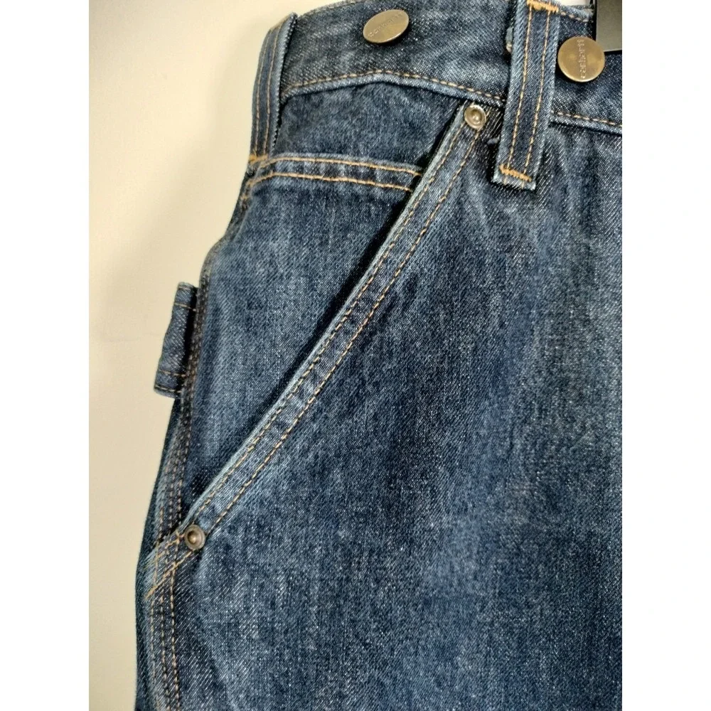 Carhartt Utility Logger Denim Jeans Men 42x32 (31)Relaxed Fit Rugged Flex